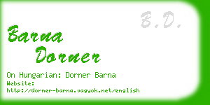 barna dorner business card